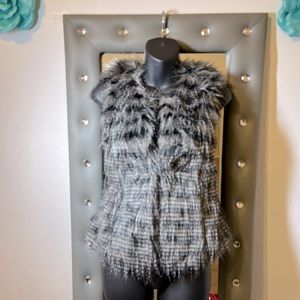 Fur Gray/ black Vest size med